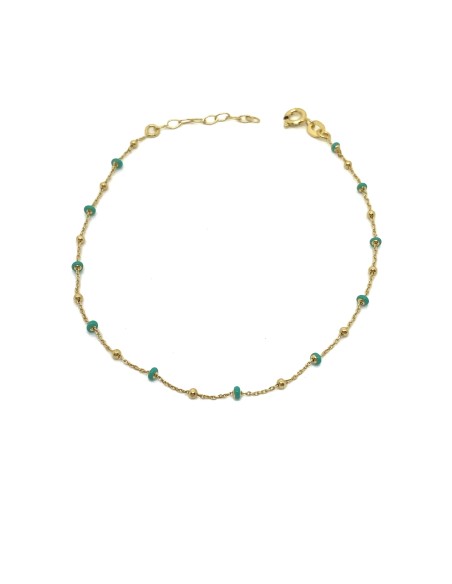 Turquoise Alternate Balls Anklet