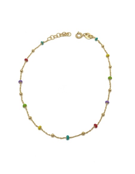 Multicolor Alternate Balls Anklet