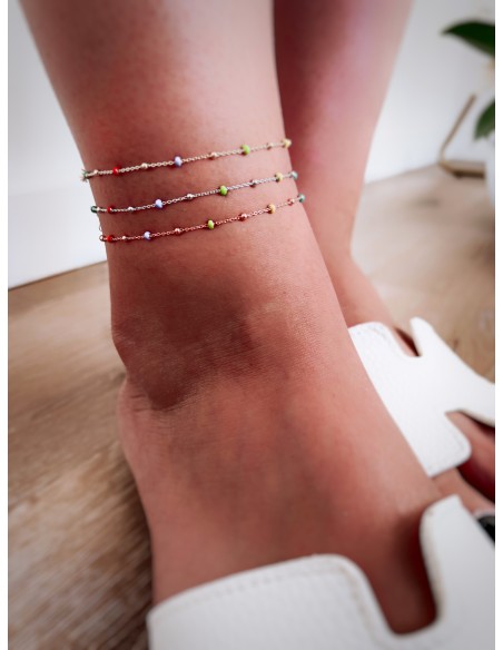 Multicolor Alternate Balls Anklet