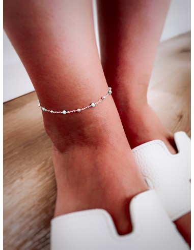 Balls and Turquois Enamel Anklet