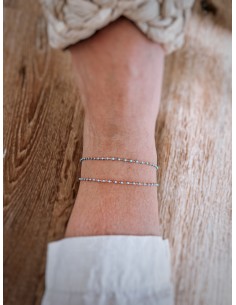 Blue Enamel Balls Anklet