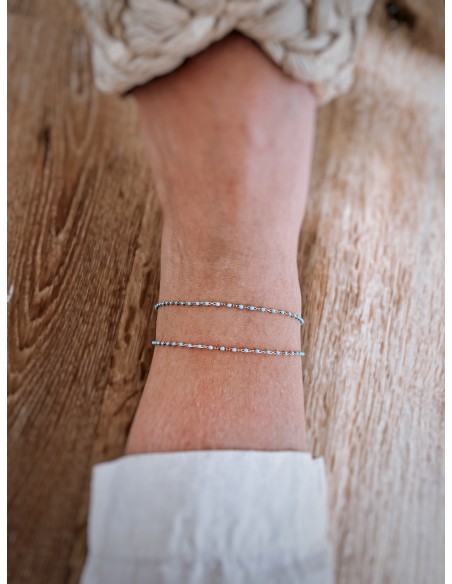 Blue Enamel Balls Anklet