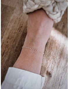 White Enamel Balls Anklet