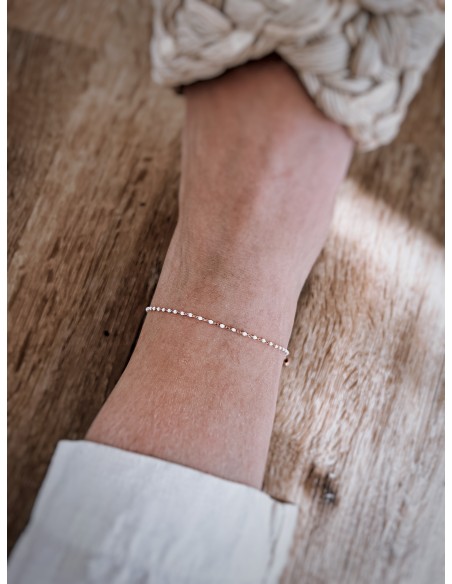 White Enamel Balls Anklet