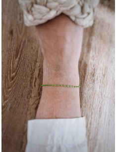 Green Enamel Balls Anklet