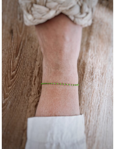 Green Enamel Balls Anklet