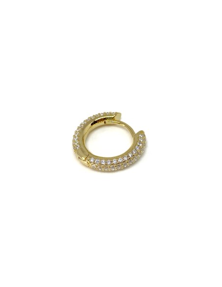 Mono Huggie Earring of Zircons 15mm