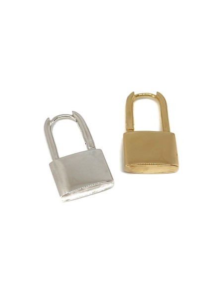 Big Padlock Mono Huggie Earring