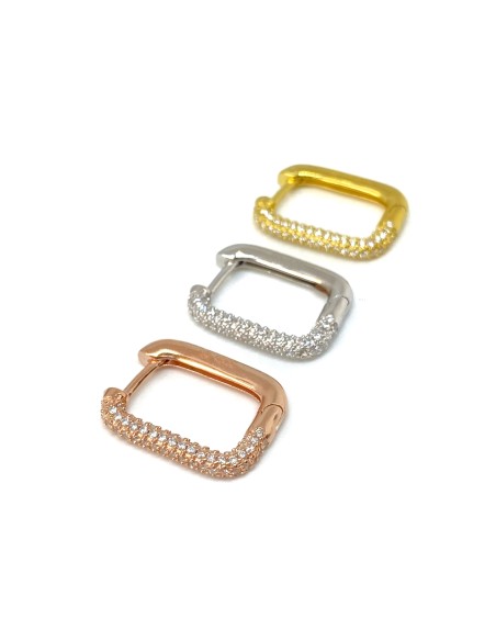 Single Earring Large U and Zircons