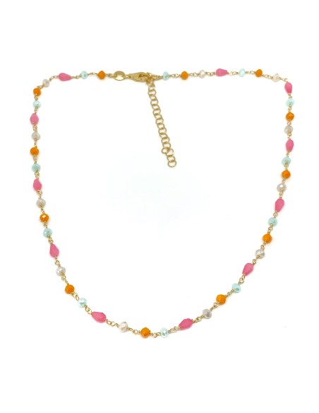 Crystal Necklace Orange Gradation