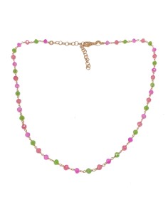 Crystal Necklace Pink and... 2