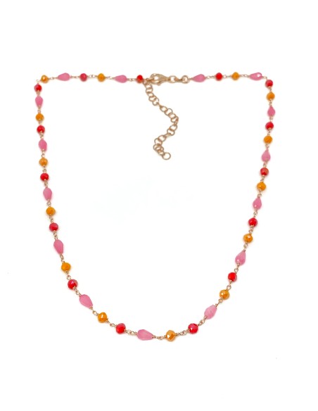 Crystal Necklace Red Gradation