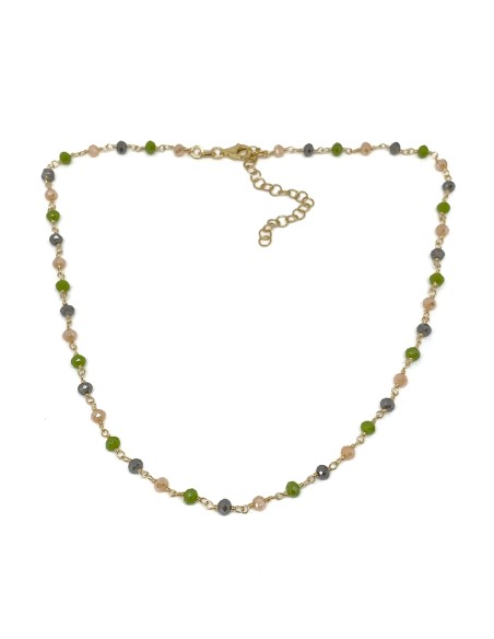 Crystal Necklace Green Gradation