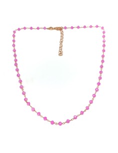 Crystal Necklace Fucsia 2