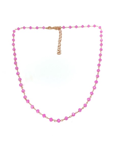 Crystal Necklace Fucsia