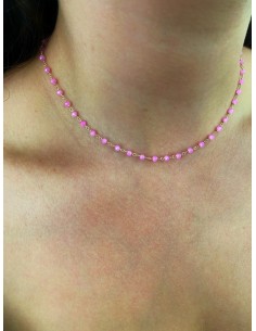Crystal Necklace Fucsia