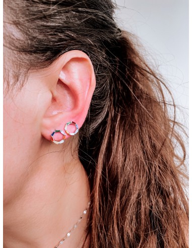 Lobe Earrings Round Multicolor
