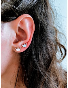 Enameled Lobe Mono Earring...