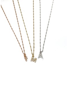 Cubetti and Letter Necklace