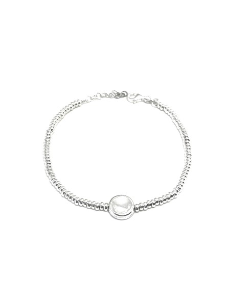 Bracelet with Rondelle and 3 Flat Nuggets