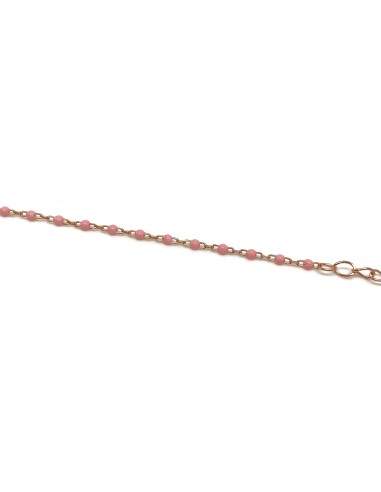 Pink Enamel Bracelet and Zirconia...