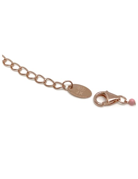 Pink Enamel Bracelet and Zirconia Subject