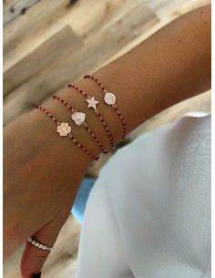 Red Enamelled Bracelet and...