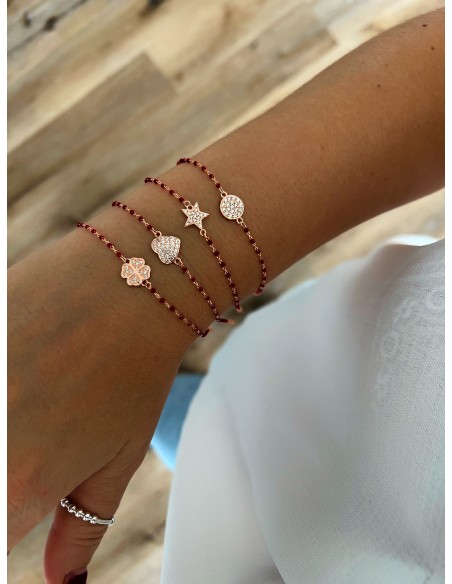 Red Enamelled Bracelet and Zirconia Subject