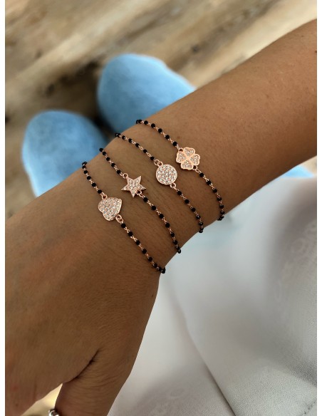 Black Enamel Bracelet and Zirconia Subject