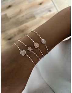 White enamelled bracelet...