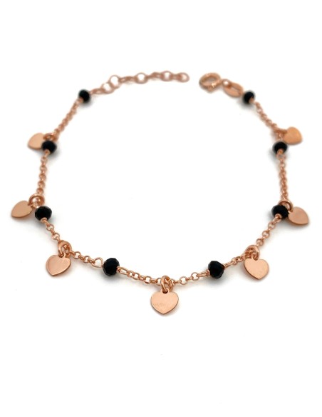 Bracciale Cristalli Neri e Soggetti Pendenti