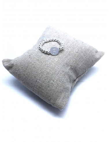 Anello Elastico con Palline e Lettera