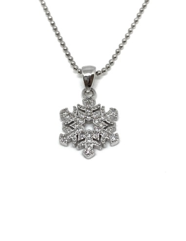 Flat Snowflake Necklace