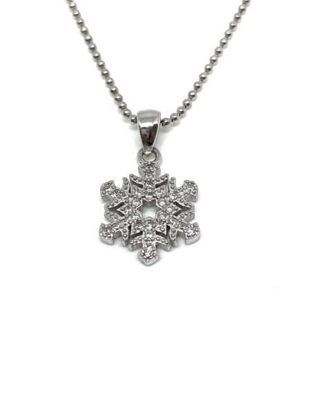 Flat Snowflake Necklace