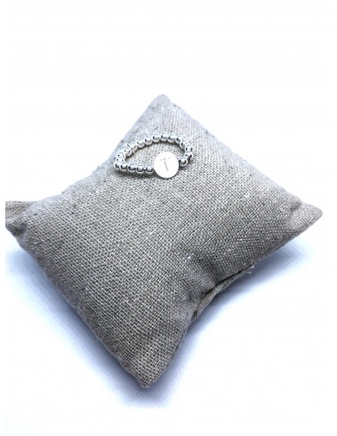 Anello Elastico con Palline e Lettera