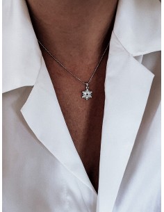 Flat Snowflake Necklace