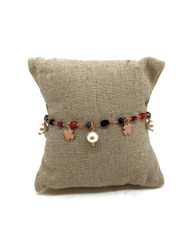 Bracciale Cristalli Perle Pendenti e...