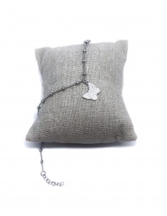 Bracciale a Catenina con Farfalla di Zirconi e Palline