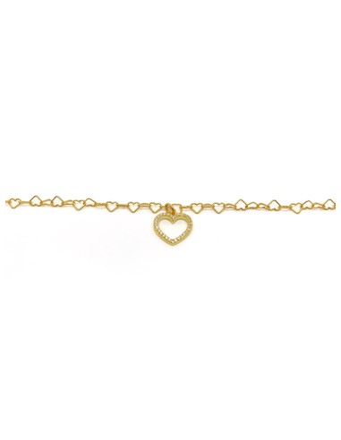 Bracciale Catenina a Forma di Cuore e...