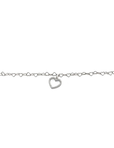 Bracciale Catenina a Forma di Cuore e...