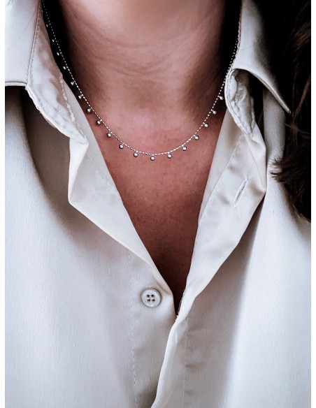 Collana Corta Sfere Pendenti