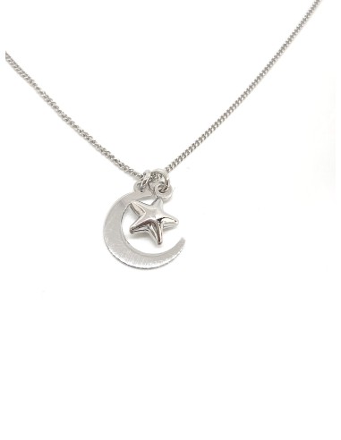Moon and Star Double Necklace