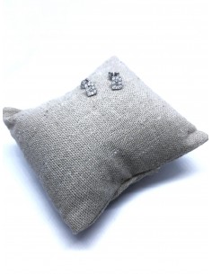 Orecchini a Lobo con Lettera di Zirconi 2