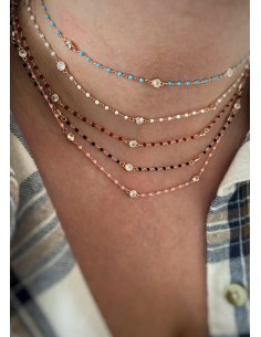 Collana Smaltata e Zirconi