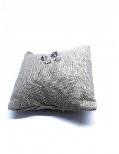 Orecchini a Lobo con Lettera di Zirconi